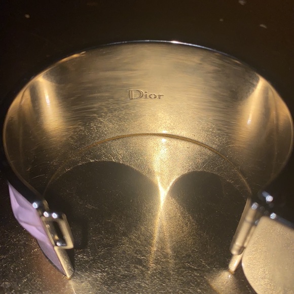 DIOR 💯% authentic diorama pink metal/leather cuff - Picture 13 of 13
